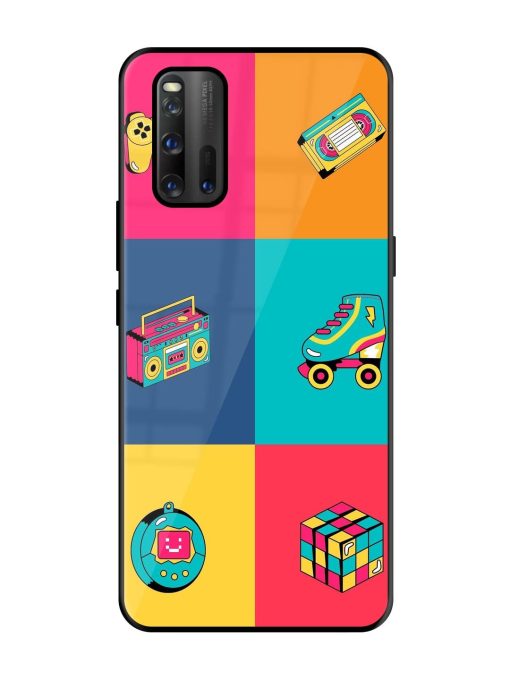 90S Throwback Grid Glossy Soft Edge Case for Iqoo 3 Chachhi