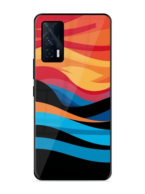 Blazing Currents Glossy Soft Edge Case for Iqoo 7 (5G) Chachhi