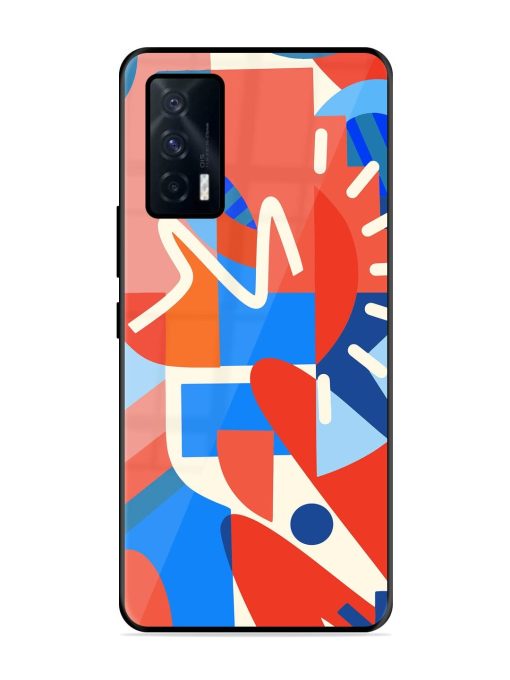 Abstract Harmony Glossy Soft Edge Case for Iqoo 7 (5G) Chachhi