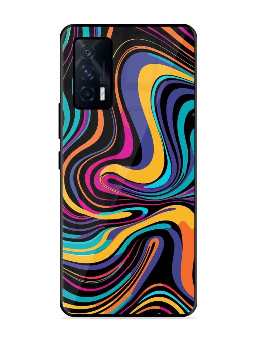 Psychedelic Swirl Glossy Soft Edge Case for Iqoo 7 (5G) Chachhi