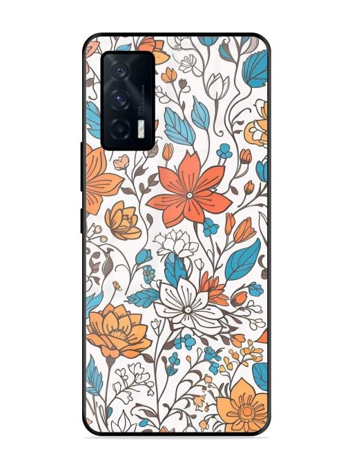 Floral Symphony Glossy Soft Edge Case for Iqoo 7 (5G) Chachhi