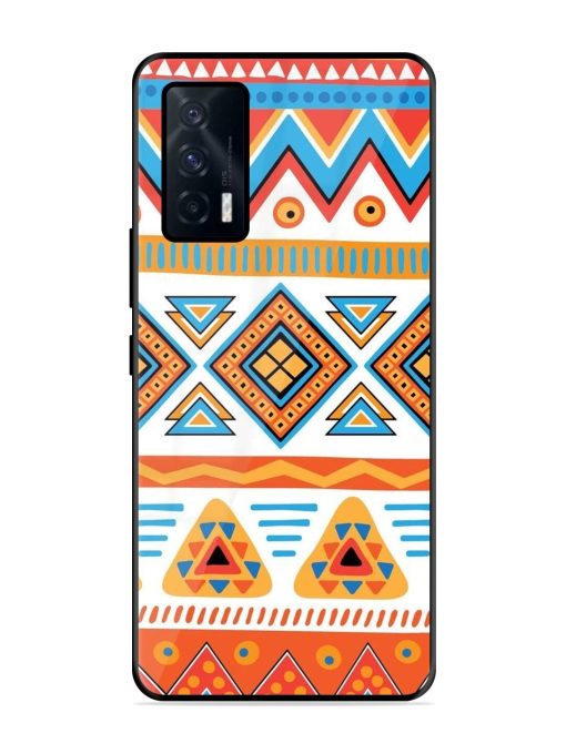 Vibrant Tribal Pattern Glossy Soft Edge Case for Iqoo 7 (5G) Chachhi