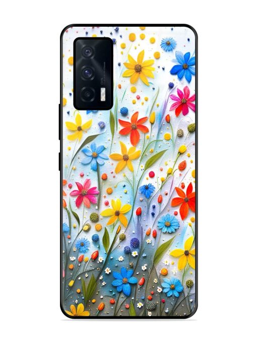 Vibrant Floral Glossy Soft Edge Case for Iqoo 7 (5G) Chachhi