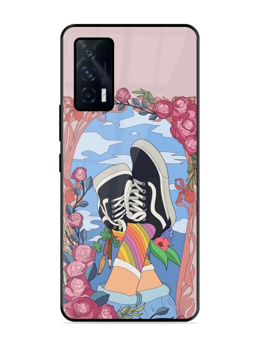 Floral Fantasy Glossy Soft Edge Case for Iqoo 7 (5G) Chachhi