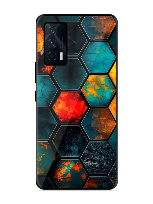 Hexagon Hive Glossy Soft Edge Case for Iqoo 7 (5G) Chachhi