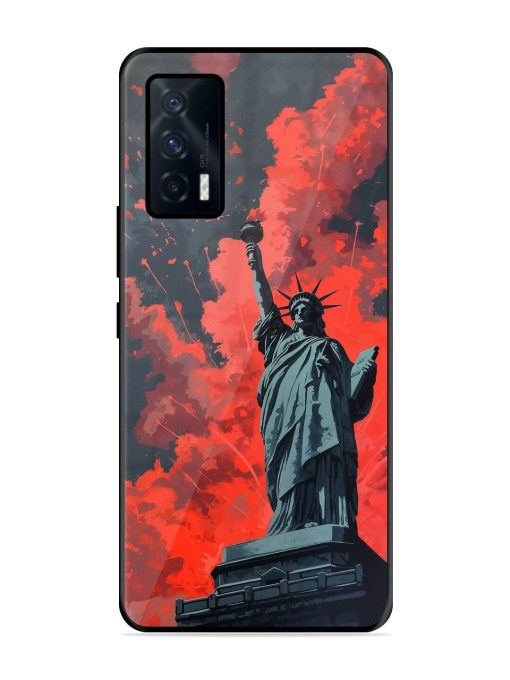 Lady Liberty'S Firework Finale Glossy Soft Edge Case for Iqoo 7 (5G) Chachhi