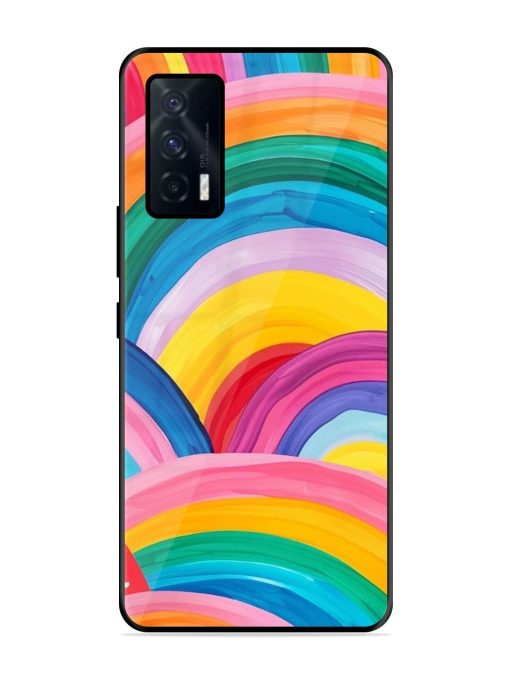 Rainbow Symphony Glossy Soft Edge Case for Iqoo 7 (5G) Chachhi