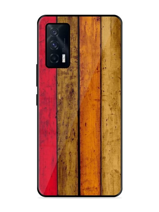 Colorful Woodgrain Glossy Soft Edge Case for Iqoo 7 (5G) Chachhi