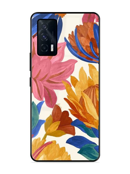 Blooming Tapestry Glossy Soft Edge Case for Iqoo 7 (5G)