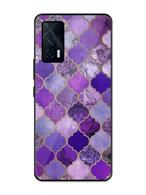 Purple Mosaic Magic Glossy Soft Edge Case for Iqoo 7 (5G) Chachhi