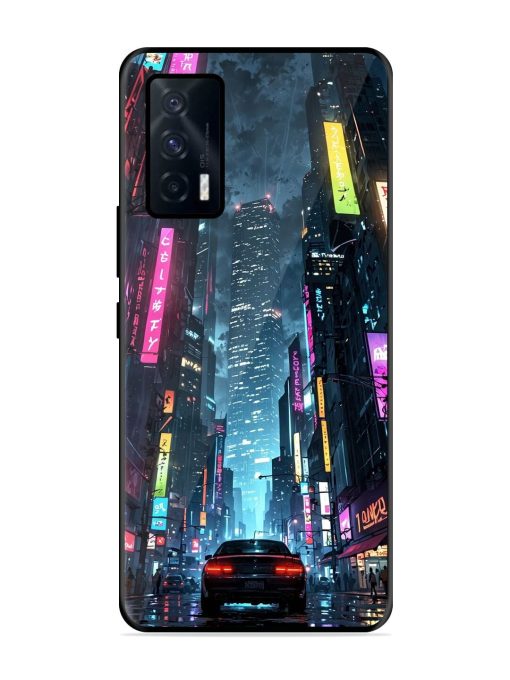 Neon Nightscape Glossy Soft Edge Case for Iqoo 7 (5G) Chachhi