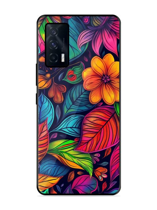 Rainbow Of Blooms Glossy Soft Edge Case for Iqoo 7 (5G) Chachhi