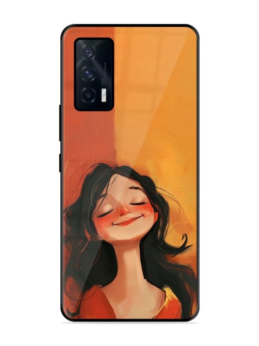 Neon Girl Glossy Soft Edge Case for Iqoo 7 (5G) Chachhi