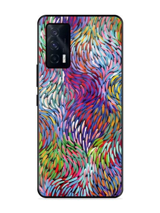 Vibrant Waves Glossy Soft Edge Case for Iqoo 7 (5G) Chachhi