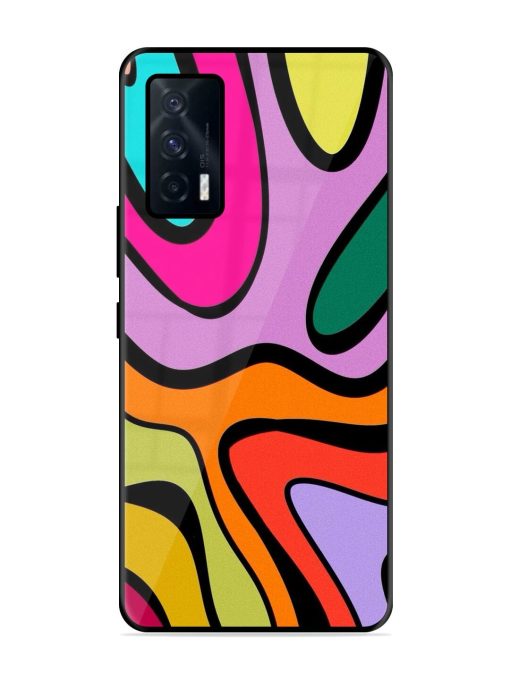 Groovy Swirls Glossy Soft Edge Case for Iqoo 7 (5G) Chachhi