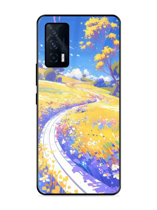 Vibrant Spring Meadow Glossy Soft Edge Case for Iqoo 7 (5G) Chachhi