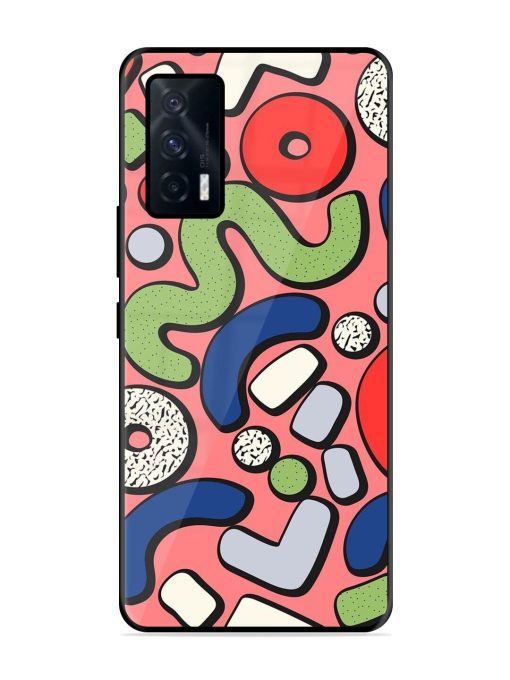 Groovy Geometric Shapes Glossy Soft Edge Case for Iqoo 7 (5G) Chachhi