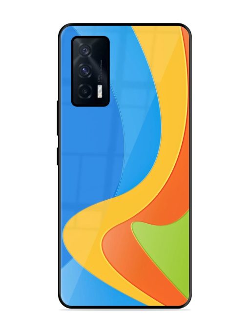 Curvy Color Cascade Glossy Soft Edge Case for Iqoo 7 (5G) Chachhi