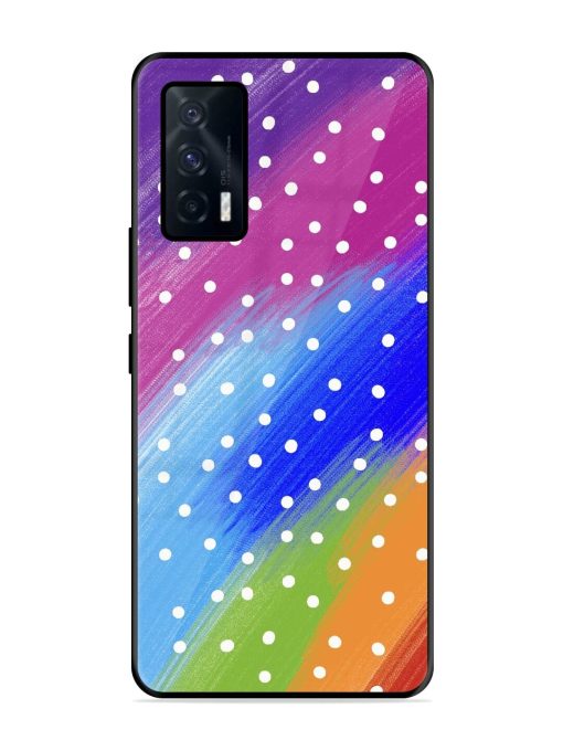 Rainbow Polka Dot Dream Glossy Soft Edge Case for Iqoo 7 (5G) Chachhi