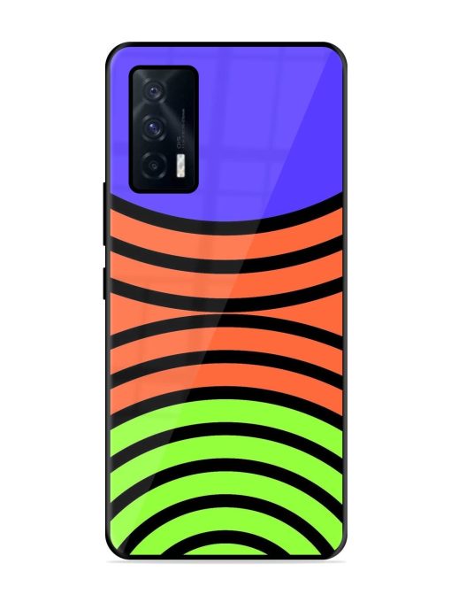 Psychedelic Stripe Symphony Glossy Soft Edge Case for Iqoo 7 (5G) Chachhi