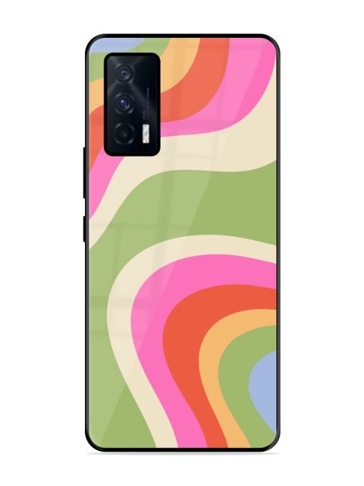 Wavy Rainbow Wonderland Glossy Soft Edge Case for Iqoo 7 (5G) Chachhi