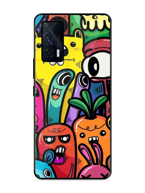 Whimsical Doodle Chaos Glossy Soft Edge Case for Iqoo 7 (5G) Chachhi