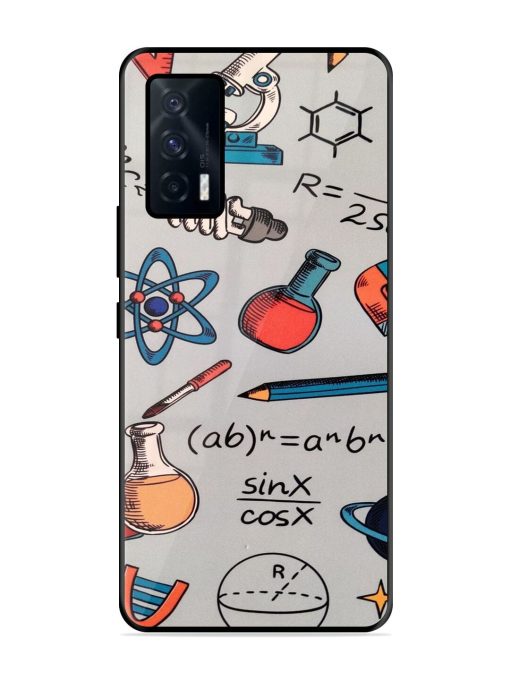 Science Doodle Delight Glossy Soft Edge Case for Iqoo 7 (5G) Chachhi