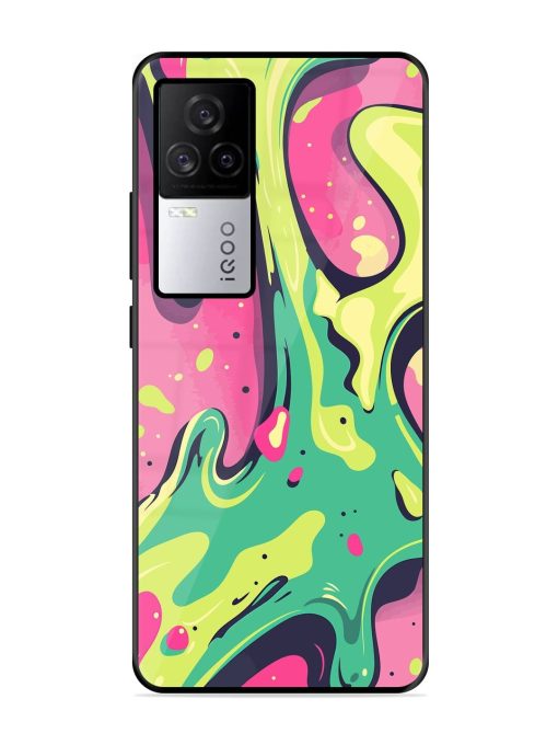 Gooey Grooves Glossy Soft Edge Case for Iqoo 7 Legend (5G) Chachhi