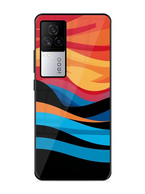 Blazing Currents Glossy Soft Edge Case for Iqoo 7 Legend (5G) Chachhi