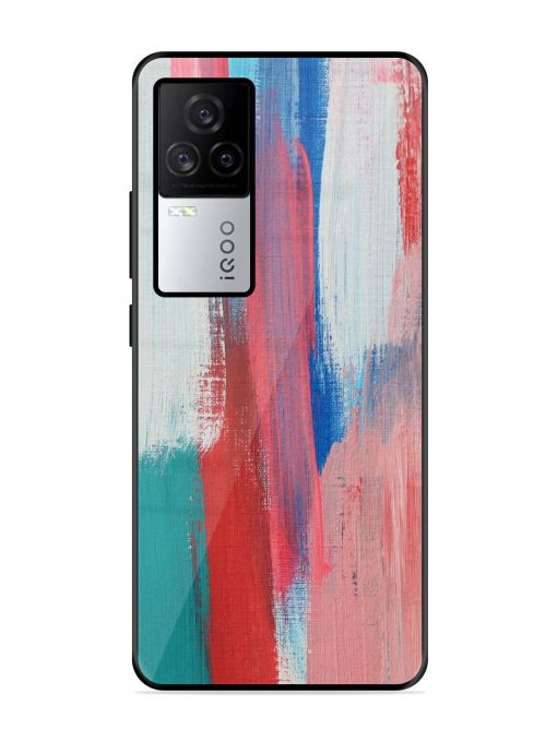 Colorful Chaos Glossy Soft Edge Case for Iqoo 7 Legend (5G) Chachhi