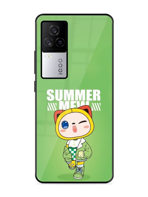 Purrfect Summer Glossy Soft Edge Case for Iqoo 7 Legend (5G) Chachhi