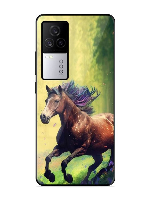 Enchanted Gallop Glossy Soft Edge Case for Iqoo 7 Legend (5G) Chachhi