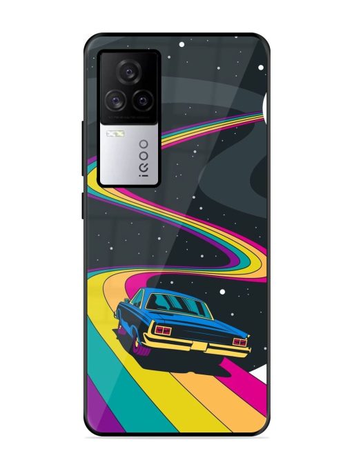 Rainbow Road Glossy Soft Edge Case for Iqoo 7 Legend (5G) Chachhi