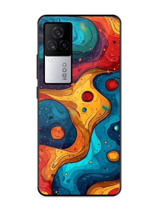 Cosmic Swirl Glossy Soft Edge Case for Iqoo 7 Legend (5G) Chachhi