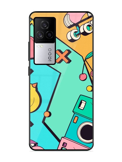 Retro Remix Glossy Soft Edge Case for Iqoo 7 Legend (5G) Chachhi