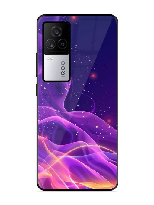 Cosmic Currents Glossy Soft Edge Case for Iqoo 7 Legend (5G) Chachhi