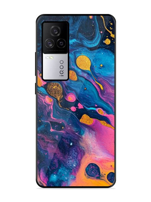 Cosmic Swirl Glossy Soft Edge Case for Iqoo 7 Legend (5G) Chachhi