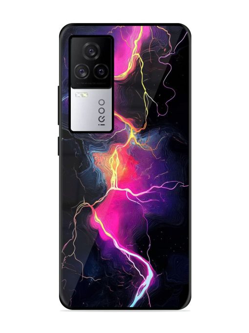 Electric Dreams Glossy Soft Edge Case for Iqoo 7 Legend (5G) Chachhi