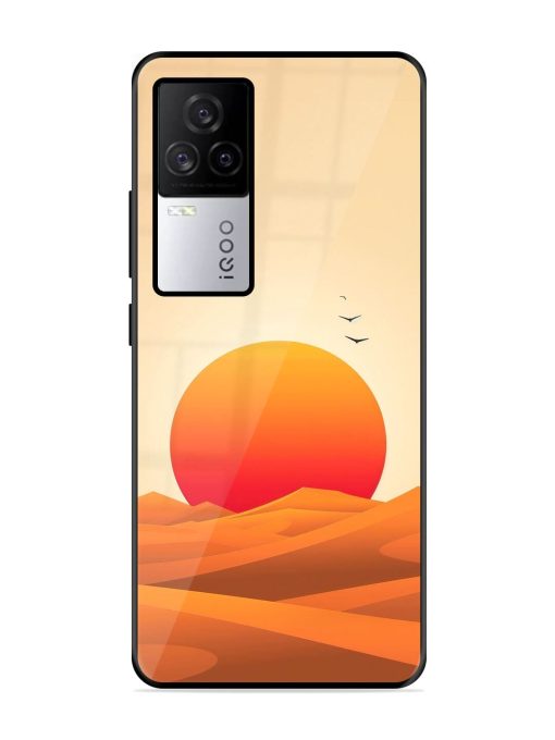 Desert Sunset Glossy Soft Edge Case for Iqoo 7 Legend (5G) Chachhi