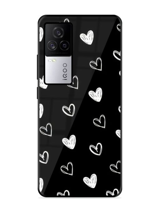 Scattered Hearts Glossy Soft Edge Case for Iqoo 7 Legend (5G) Chachhi