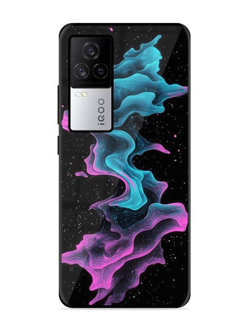 Cosmic Currents Glossy Soft Edge Case for Iqoo 7 Legend (5G) Chachhi