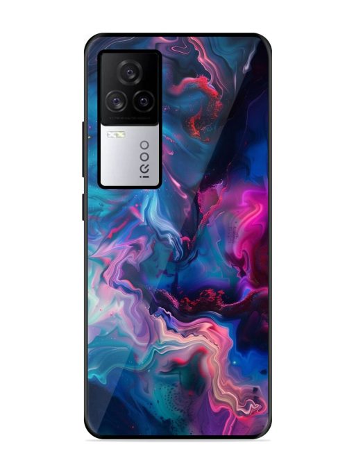 Cosmic Swirl Glossy Soft Edge Case for Iqoo 7 Legend (5G) Chachhi