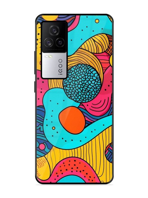 Psychedelic Patterns Glossy Soft Edge Case for Iqoo 7 Legend (5G) Chachhi