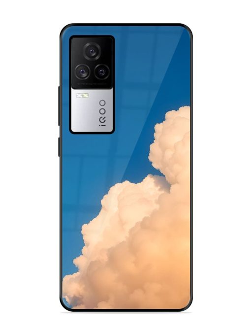 Golden Cloudscape Glossy Soft Edge Case for Iqoo 7 Legend (5G) Chachhi