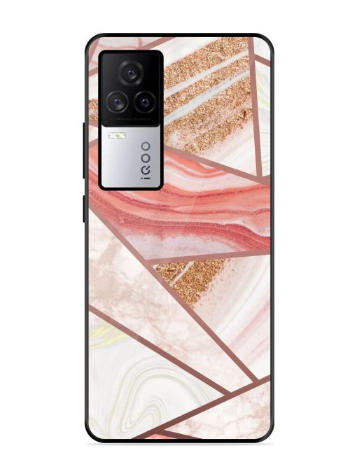 Rosy Mosaic Glossy Soft Edge Case for Iqoo 7 Legend (5G) Chachhi