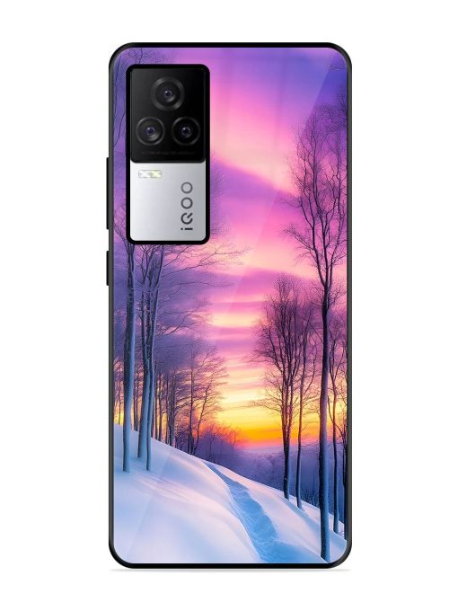 Winter'S Purple Haze Glossy Soft Edge Case for Iqoo 7 Legend (5G) Chachhi