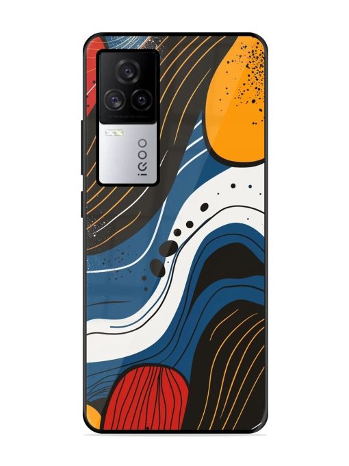 Abstract Expression Glossy Soft Edge Case for Iqoo 7 Legend (5G) Chachhi