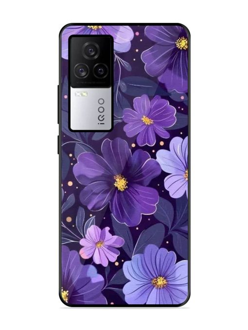 Purple Paradise Glossy Soft Edge Case for Iqoo 7 Legend (5G) Chachhi