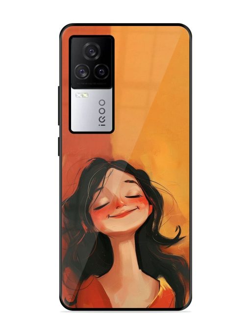 Neon Girl Glossy Soft Edge Case for Iqoo 7 Legend (5G) Chachhi