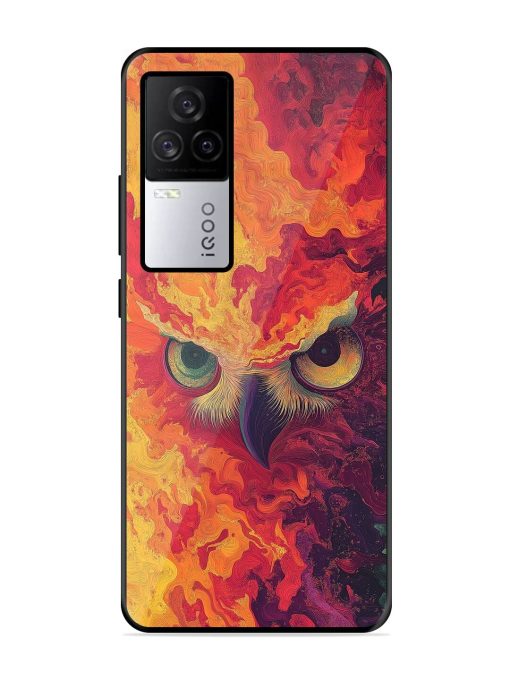 Fiery Owl Glossy Soft Edge Case for Iqoo 7 Legend (5G) Chachhi